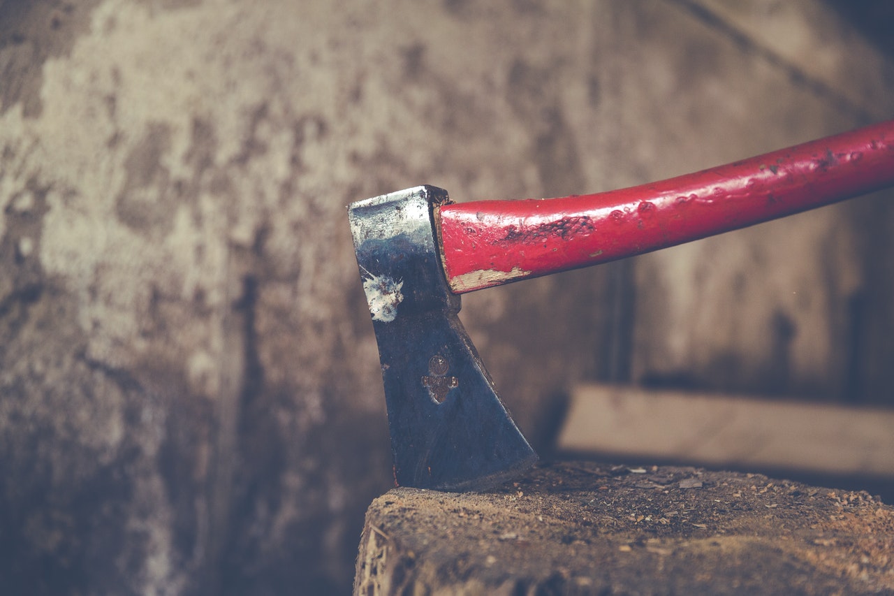 axe in wood