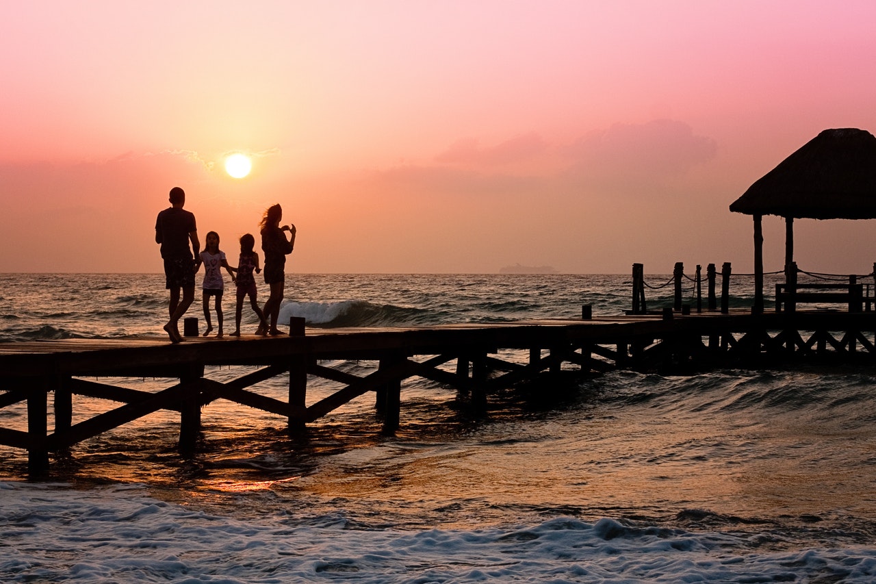 family beach holiday