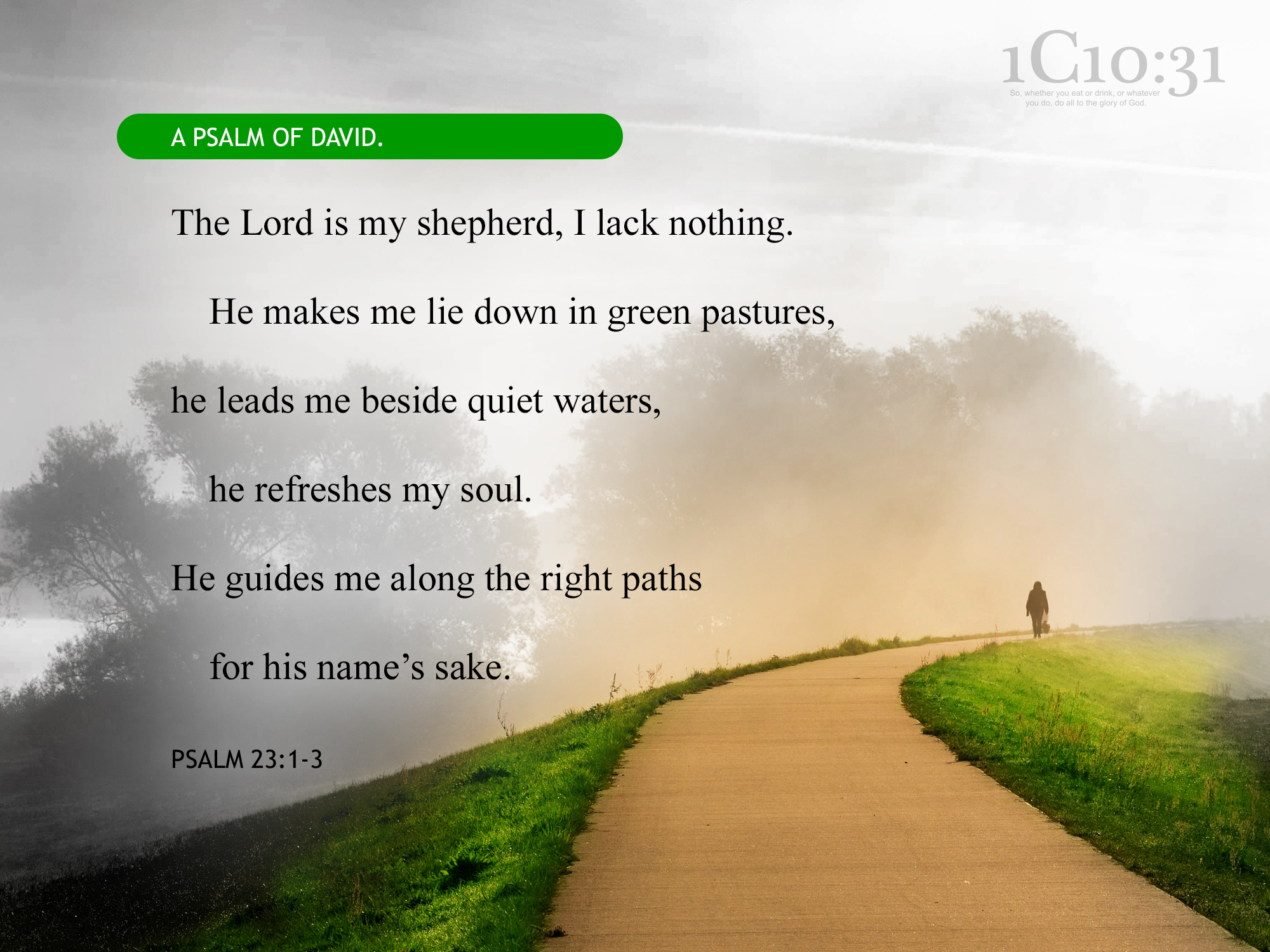 Psalm 23:1-3