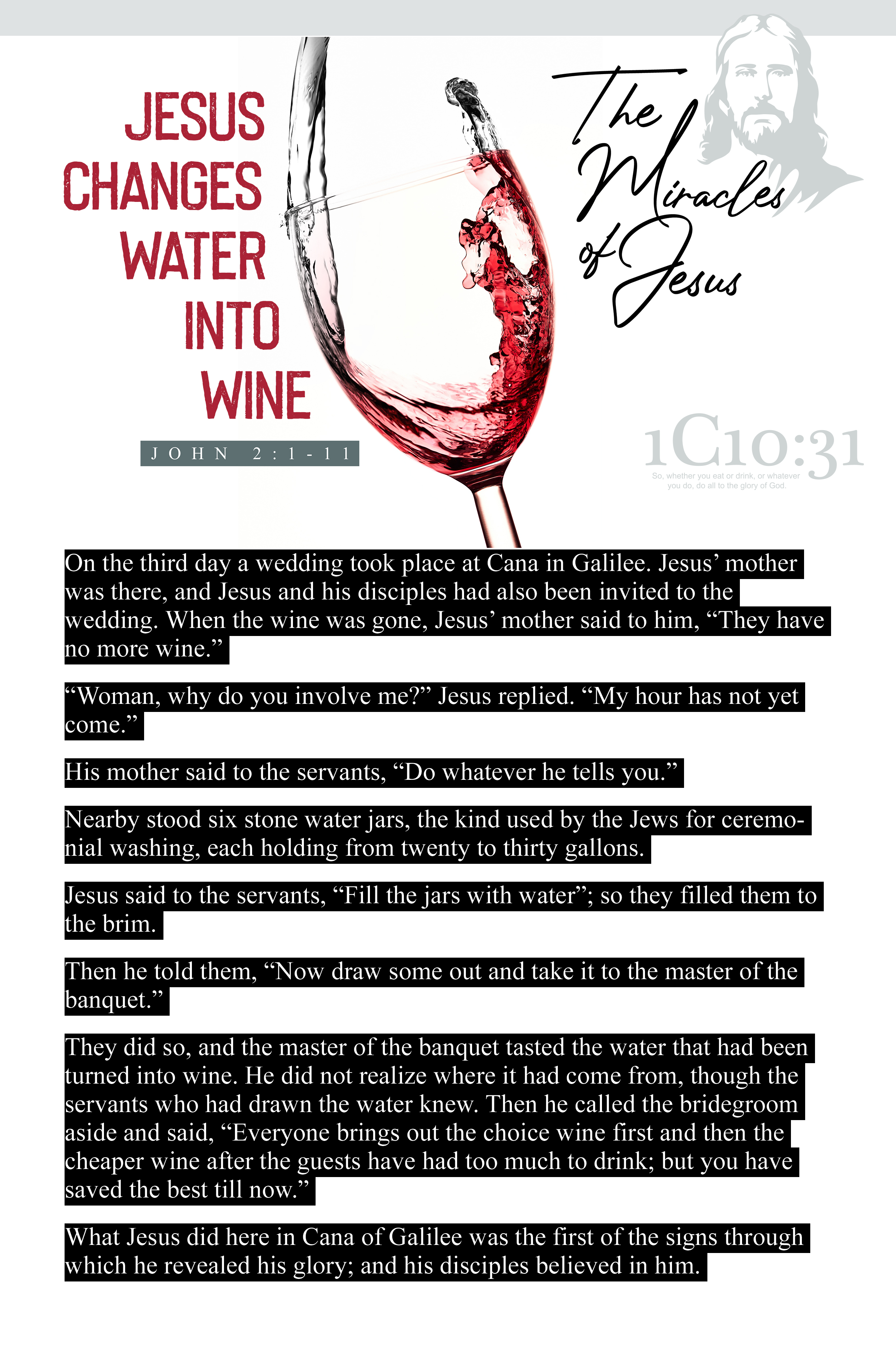 Jesus Changes Water Into Wine