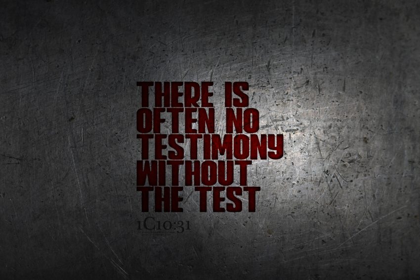 There is often no testimony without the test